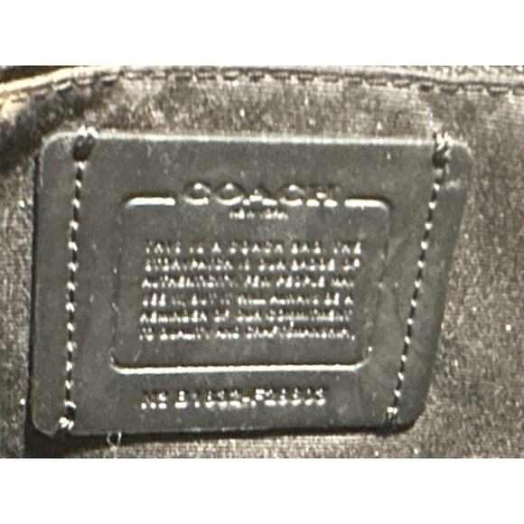 Authentic COACH Butterfly Dot Print City Top Zip Carry All Tote Ivory/Black - Picture 7 of 8